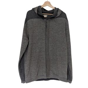 NWOT Carbon2Cobalt Men's Charcoal Striped Zip-Up Sweater, XL